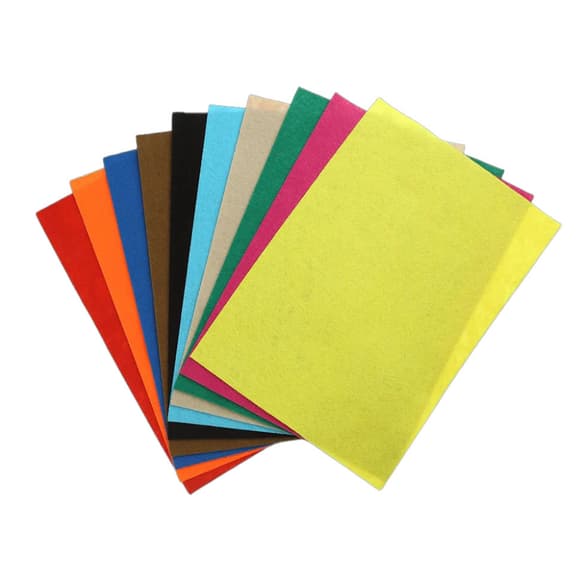 Набор цветной фетровой бумаги ZB.1914 А4, 10 цветов 1,5 мм
