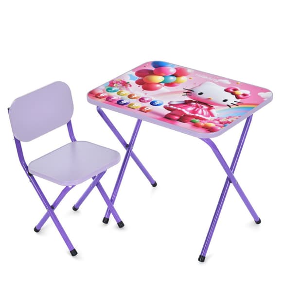 Дитячий столи к складаний зі стільчиком M 5969-9 фіолетовий