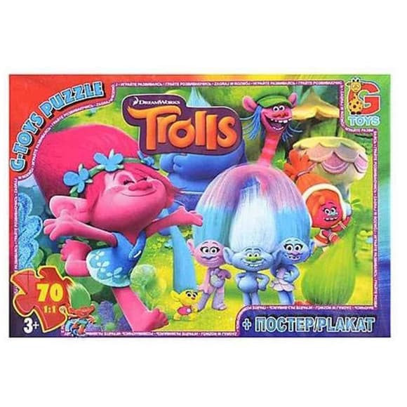 Пазлы детские "Тролли" TR0071, 70 элементов