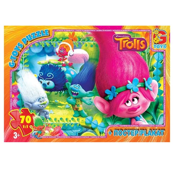 Пазлы детские "Тролли" TR0078, 70 элементов
