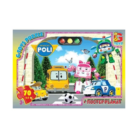Пазлы детские "Робокар Поли" RR067435, 70 элементов