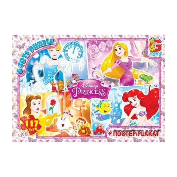 Пазлы детские "Принцессы Дисней" PD69, 117 элементов
