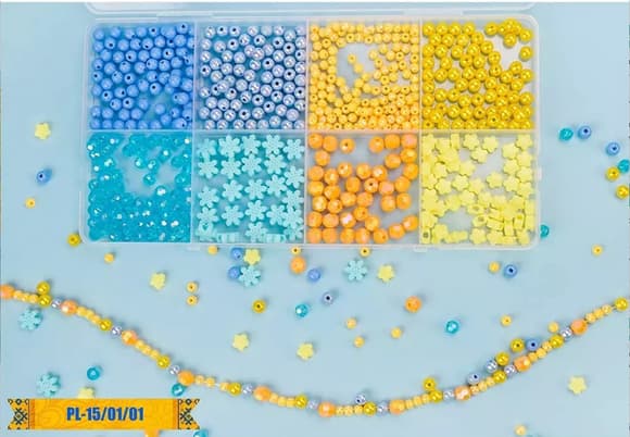 Набор бисера для изготовления креативных аксессуаров PL-15/01/01 бусины, бисер, подвески