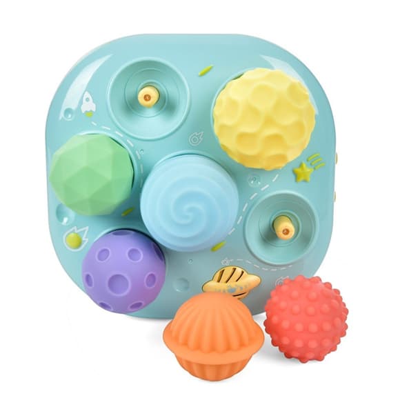 Дитяча Розвиваюча "Текстурні М'ячики" 35179M  6 штук, музика, світло