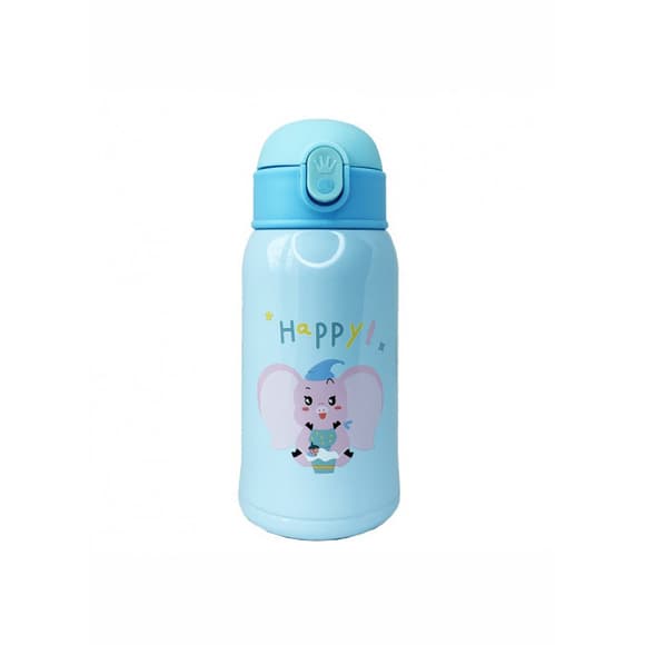 Термос-поильник с силиконовой трубочкой MGZ-0318(Blue) чашкой, в чехле с ремешком, 550 мл