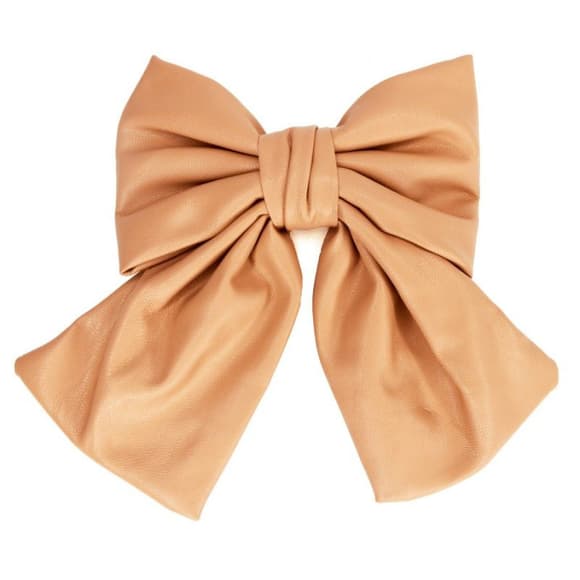 Дитяча  зачіпка-бант 0901-191-12 еко-шкіра, карамельний