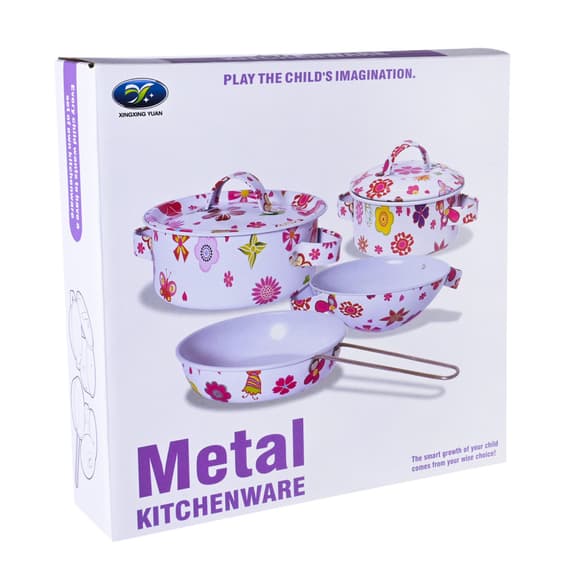 Дитячий набір посуду "Kitchenware" 620-B5(White) каструля, пательня