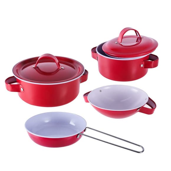 Детский набор посуды «Kitchenware» 620-B5(Red) кастрюля, сковородка