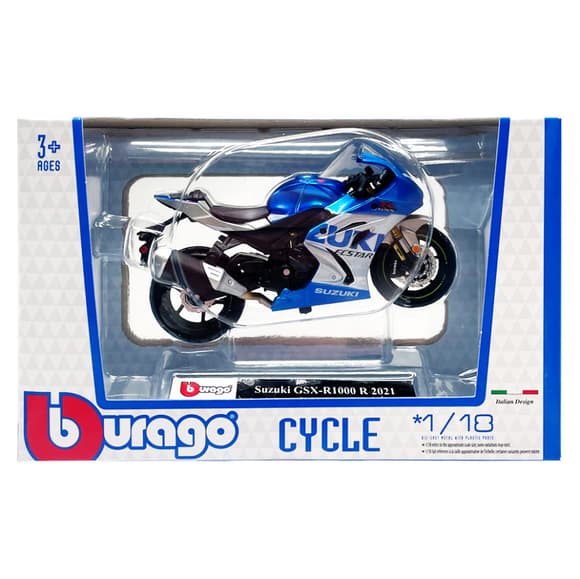 Дитяча модель Мотоцикла "Suzuki GSX-R1000 R 2021" Bburago 18-51030-13 масштаб 1:18