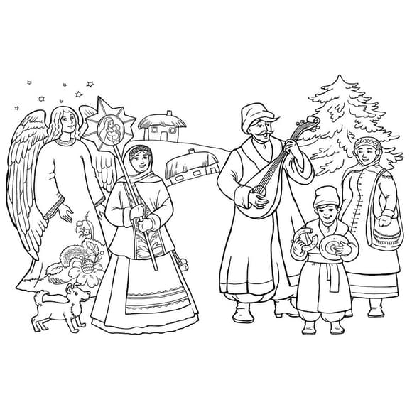 Велика книга розмальовок "Зимові свята" 1736015, 64 сторінок