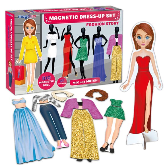 Настольная магнитная игра "Fashion story" ML4032-08 EN магнитная кукла, 27 магнитов