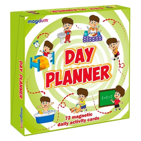 Дитячий розвиваючий набір магнітів "Розпорядок дня" ML4032-03, 72 магнітні фігурки