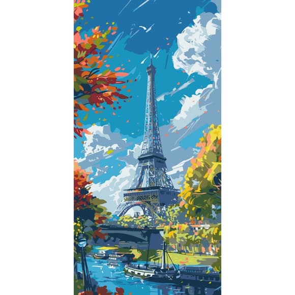  Картина по номерам "Eiffel Tower" 11571-AC 40х80 см
