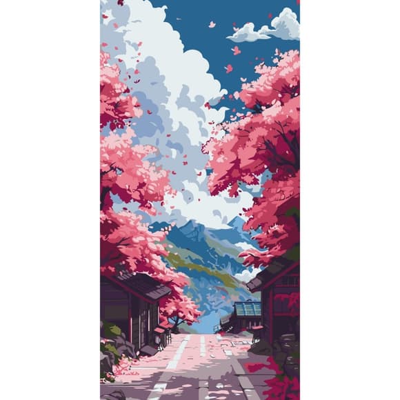 Картина по номерам "Весенний пейзаж" 11570-AC 40х80 см