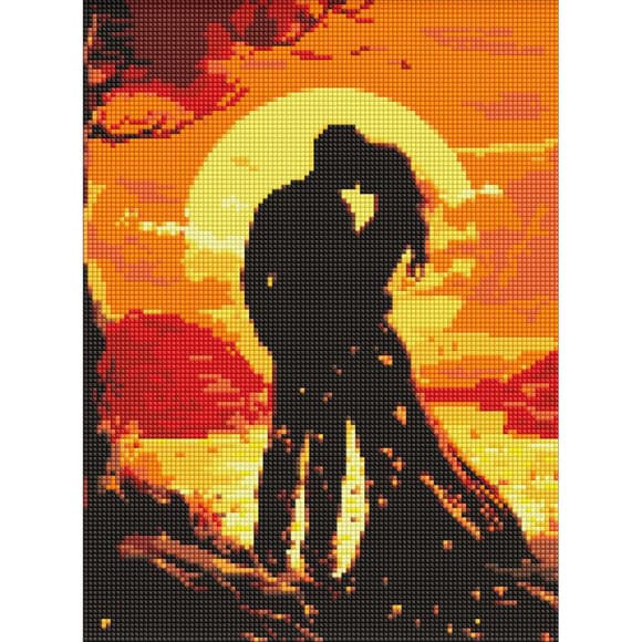 Алмазна мозаїка "Романтика почуттів" AMO7987 з АВ стразами 30х40 см 