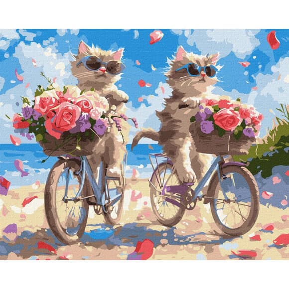 Картина по номерам "Летний велопробег" KHO6634, 40х50 см