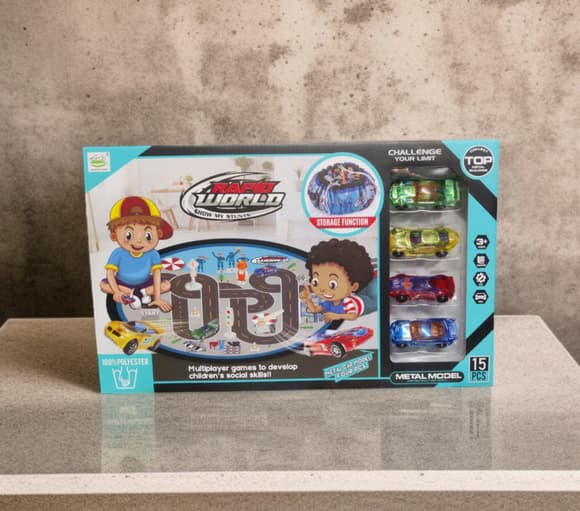 Іграшковий набір "Rapid World" 6688-153A, машинки, збирається в мішок
