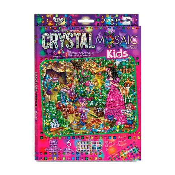 Набір креативної творчості "Kids Crystal Mosaic" CRMk-01-07, 6 форм елементів