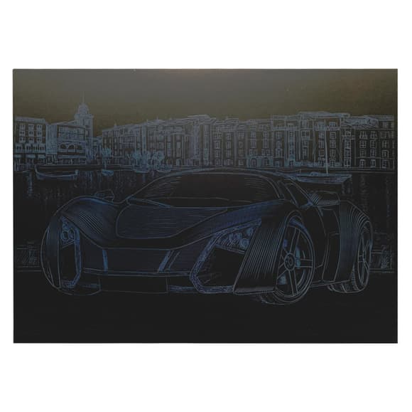 Гравюра А4 "Спорткар" ГрА4-4с економ варіант в пакеті 29,7х21 см