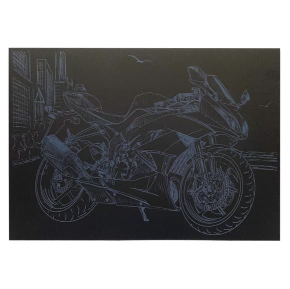 Гравюра А4 "Мотоцикл" ГрА4-11с економ варіант в пакеті 29,7х21 см