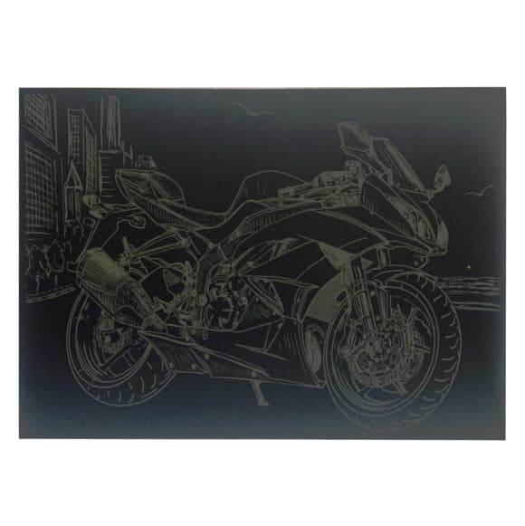 Гравюра А4 "Мотоцикл" ГрА4-11з економ варіант в пакеті 29,7х21 см