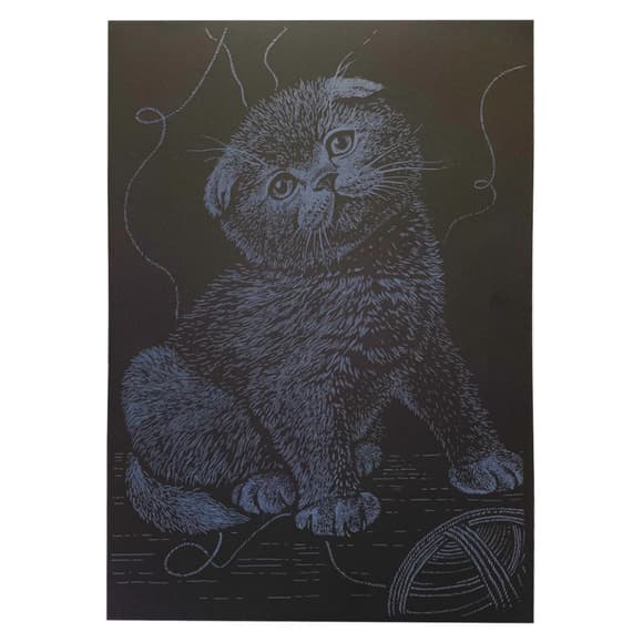 Гравюра А4 "Кіт" ГрА4-18с економ варіант в пакеті 29,7х21 см