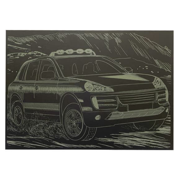 Гравюра А4 "Джип" ГрА4-14з эконом вариант в пакете 29,7х21 см