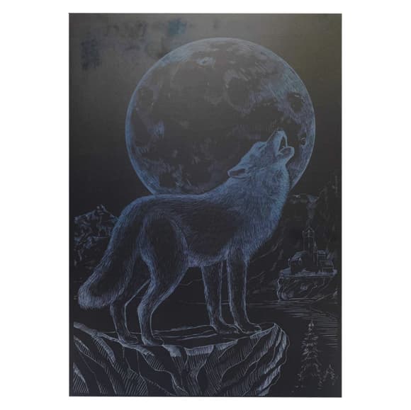 Гравюра А4 "Вовк" ГрА4-9с економ варіант в пакеті 29,7х21 см