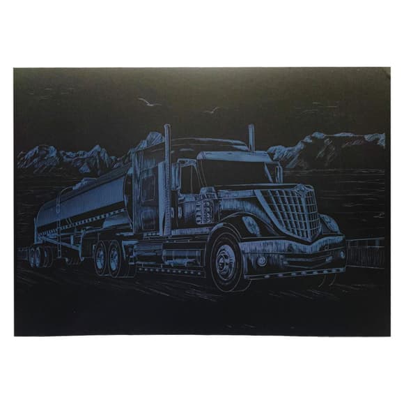 Гравюра А4 "Грузовик" ГрА4-2с эконом вариант в пакете 29,7х21 см