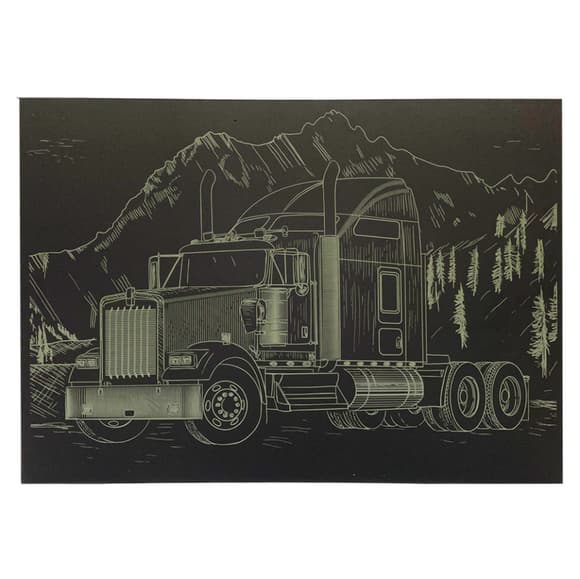 Гравюра А4 "Вантажівка-1" ГрА4-7з економ варіант в пакеті 29,7х21 см