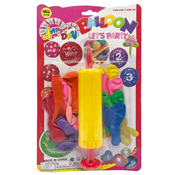 Набор Воздушных шаров "Сердце" MK5479 насос, 17 шт, на листе