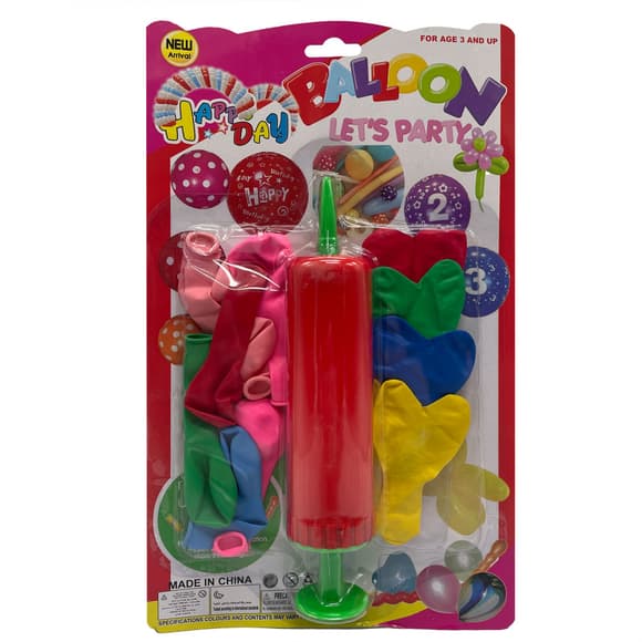 Набір Повітряних кульок "Серце" MK5479 насос, 17 шт, на аркуші