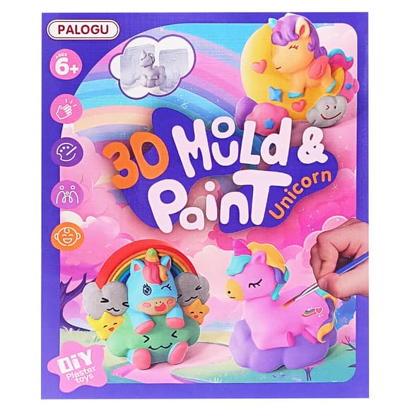 Набір для творчості Гіпсова розмальовка "Unicorn" S138-34(Unicorn) гіпс, форми, фарби