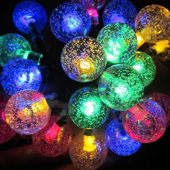 Гирлянда электрическая "Шарики объемные" RJ-16 LED 20 лампочек, мультицвет 3,5м