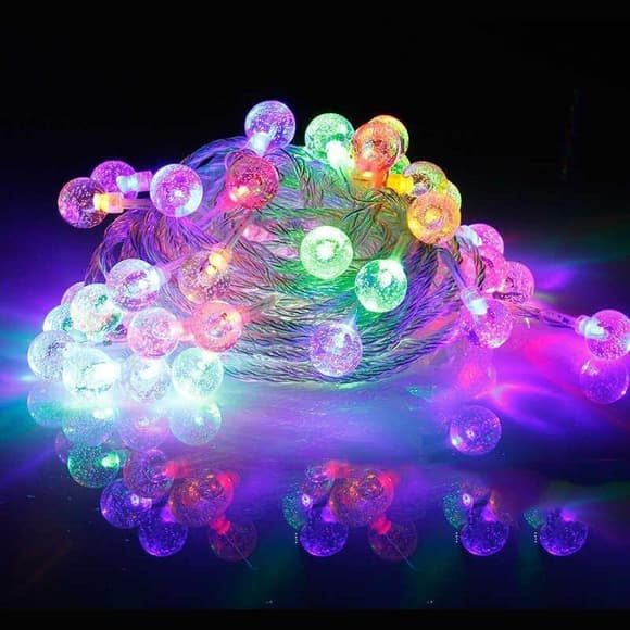Гирлянда электрическая "Шарики объемные" RJ-16 LED 20 лампочек, мультицвет 3,5м