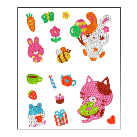 Набор для творчества Алмазная мозаика "Котик" FG24062201B-2 фигурки-наклейки