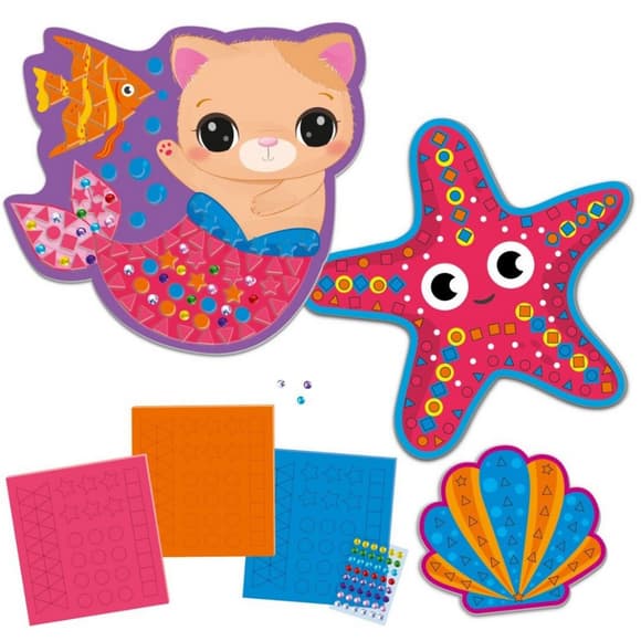 Набір для творчості "Історія русалоньки" VT4511-21 з м'якою мозаїкою та стразами