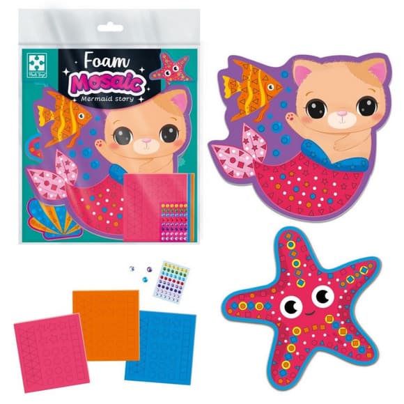 Набір для творчості "Історія русалоньки" VT4511-21 з м'якою мозаїкою та стразами
