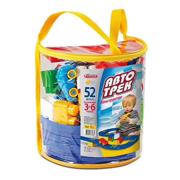 Конструктор дитячий "Автотрек” 70682, 52 деталі, рюкзак