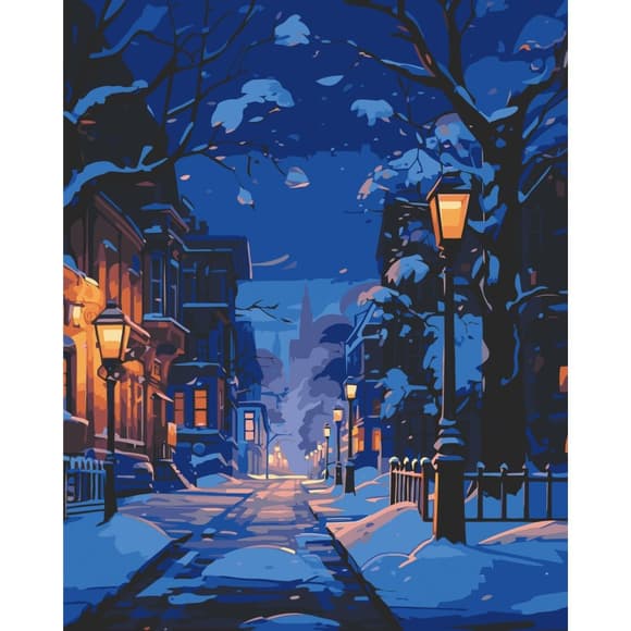 Картина по номерам "Зимняя ночь" 11051-AC 40х50 см