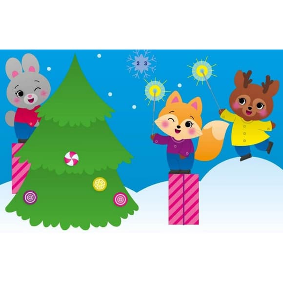 Набір для творчості "Аплікації наліпками Білченя" 1655002, 30 наліп ок