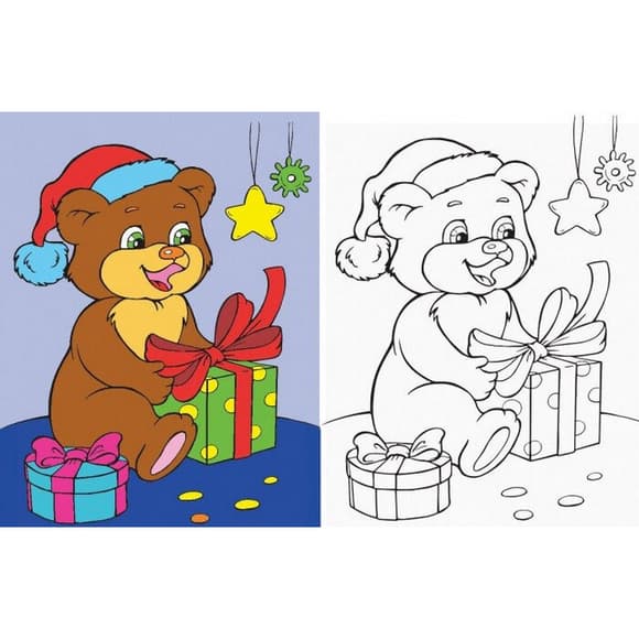 Дитяча розмальовка "Подивись і розфарбуй Новий рік" 628009