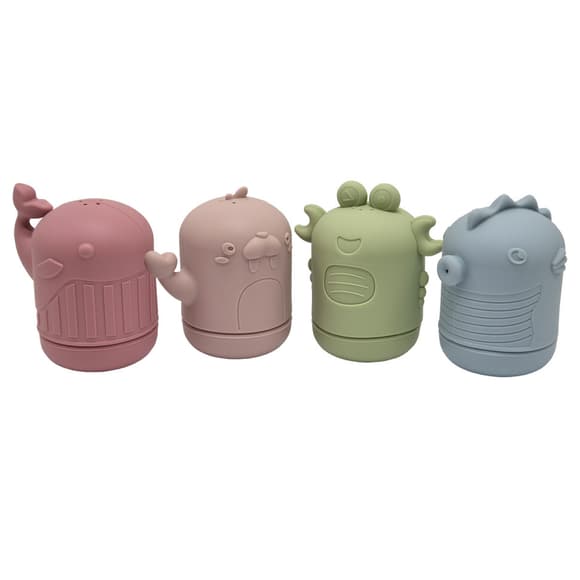 Набір силіконових іграшок для купання "Морські мешканці" MGZ-0927, 4 штуки