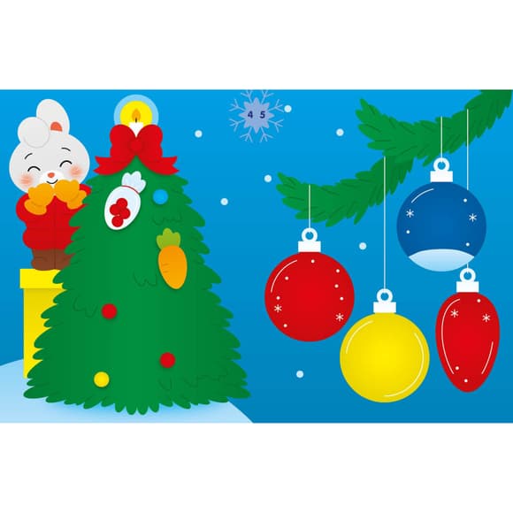 Набор для творчества "Аппликации наклейками Зайч ик" 1655005, 30 наклеек