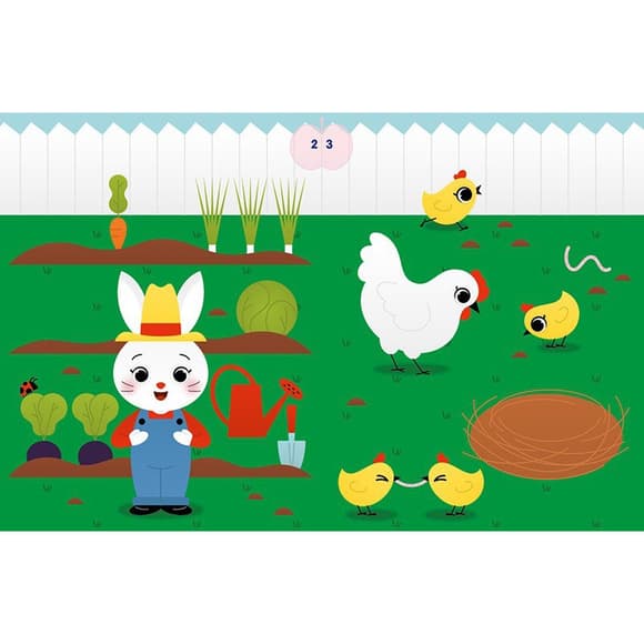 Набір для творчості "Аплікації наклейками Ферма" 1655009, 30 наклей ок