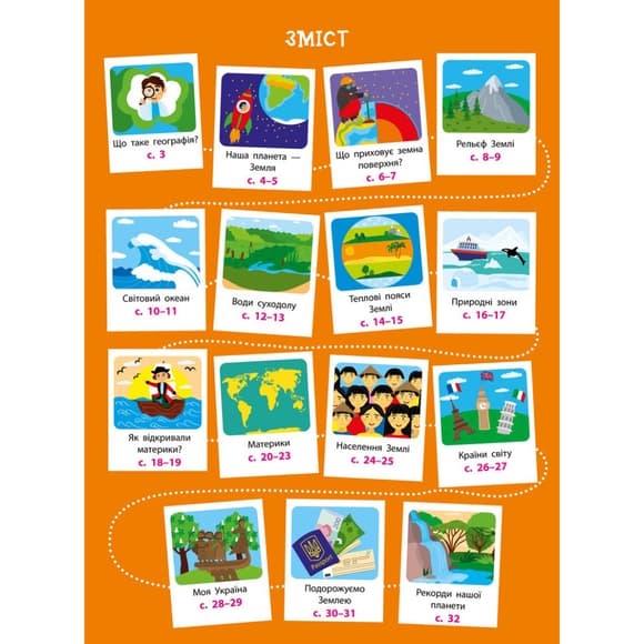 Дітям про науку "Географія Природознавство до школи" 14001U 32 сторінки