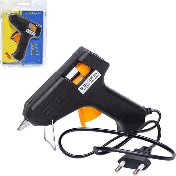 Пистолет для сухого клея "Glue Gun" JQ2032-20W, D-0,7 см, черный