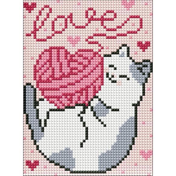 Алмазная мозаика без подрамника для детей "Признание в любви" AMM1038, 15х20 см