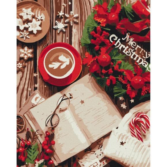 Картина за номерами "Щасливого Різдва" BS51367, 40х50 см 