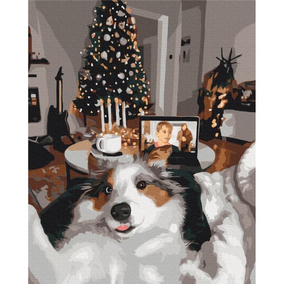 Картина за номерами "Новорічні друзі" BS53373, 40х50 см 